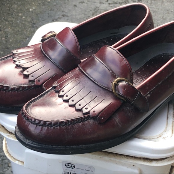 Rockport Vibram Penny Loafers Men’s Burgundy Leather Slip On Dress Shoes Sz 8M - Picture 3 of 14